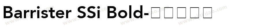 Barrister SSi Bold字体转换
